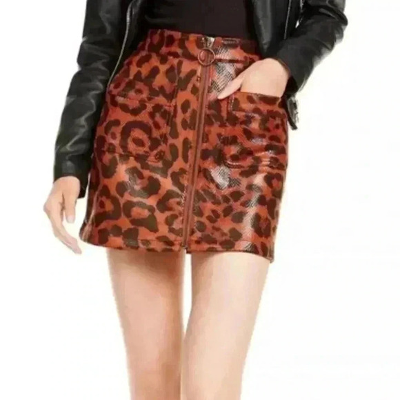 Oat New York Animal Print Mini Skirt - Picture 5 of 6